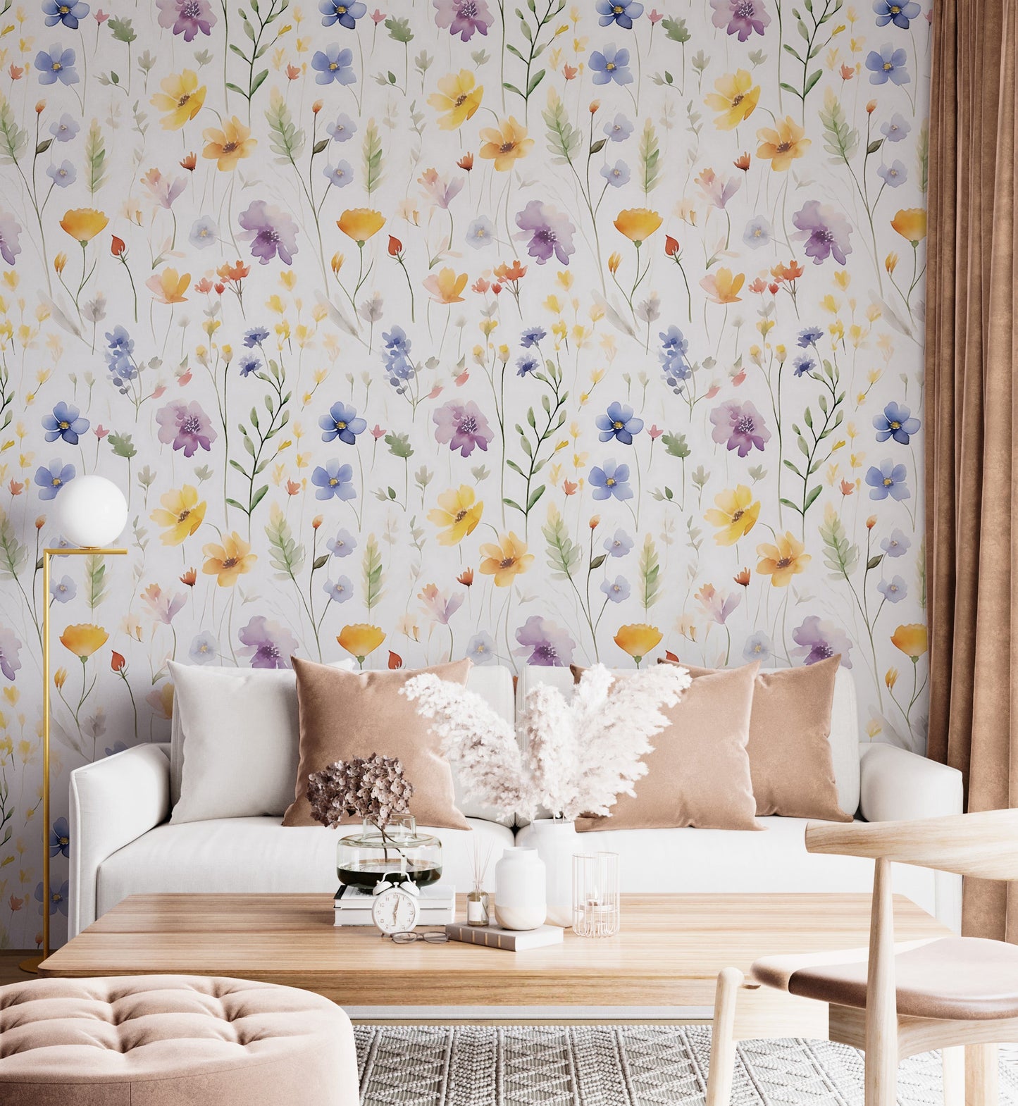 Eco-Friendly Peel and Stick Florals Wallpaper - Renter Friendly