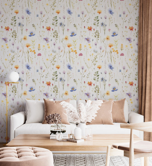 Serene Peel and Stick Florals Wall Mural - Floral Harmony
