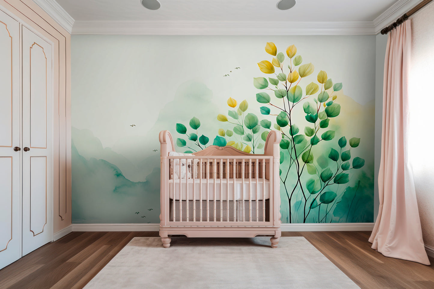 Easy-to-Apply Plant Wallpaper