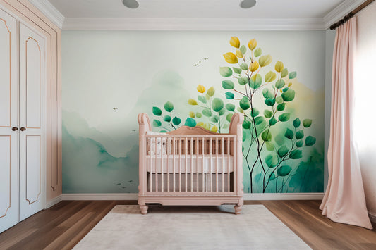 Easy-to-Apply Plant Wallpaper