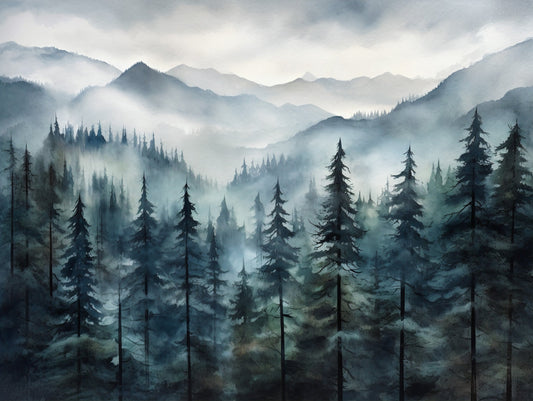 Tranquil Peel and Stick Forest Wall Decal for Nature-Inspired Interiors