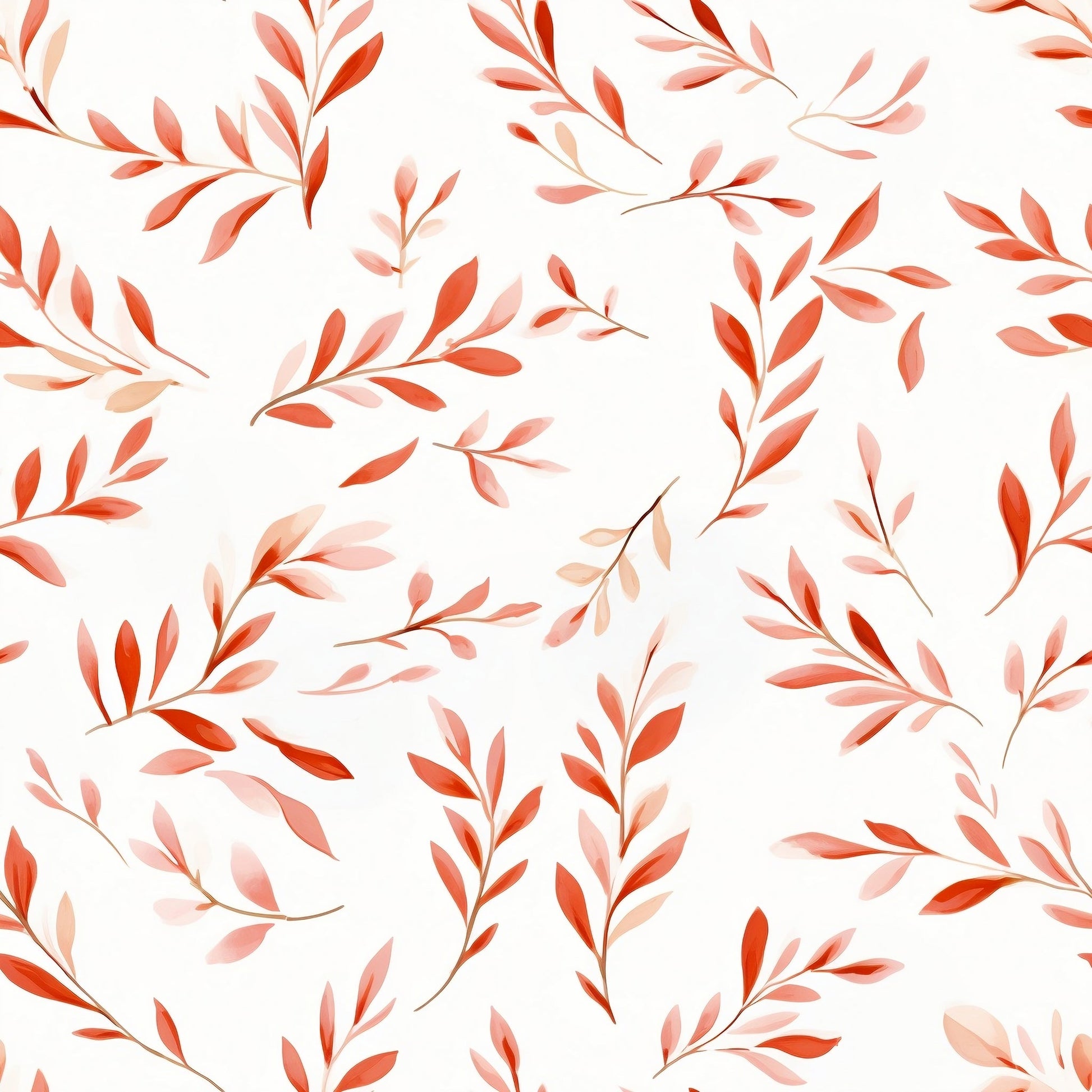 Handcrafted Leaf Pattern Mural