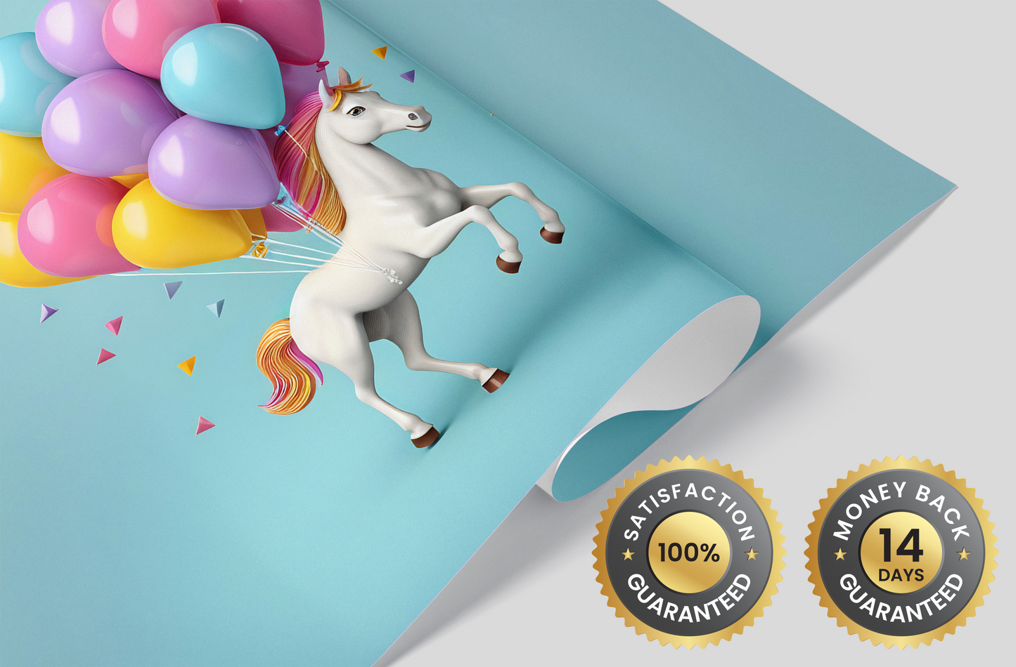 Removable Rainbow Wall Mural for Kids' Room with Vibrant Colors