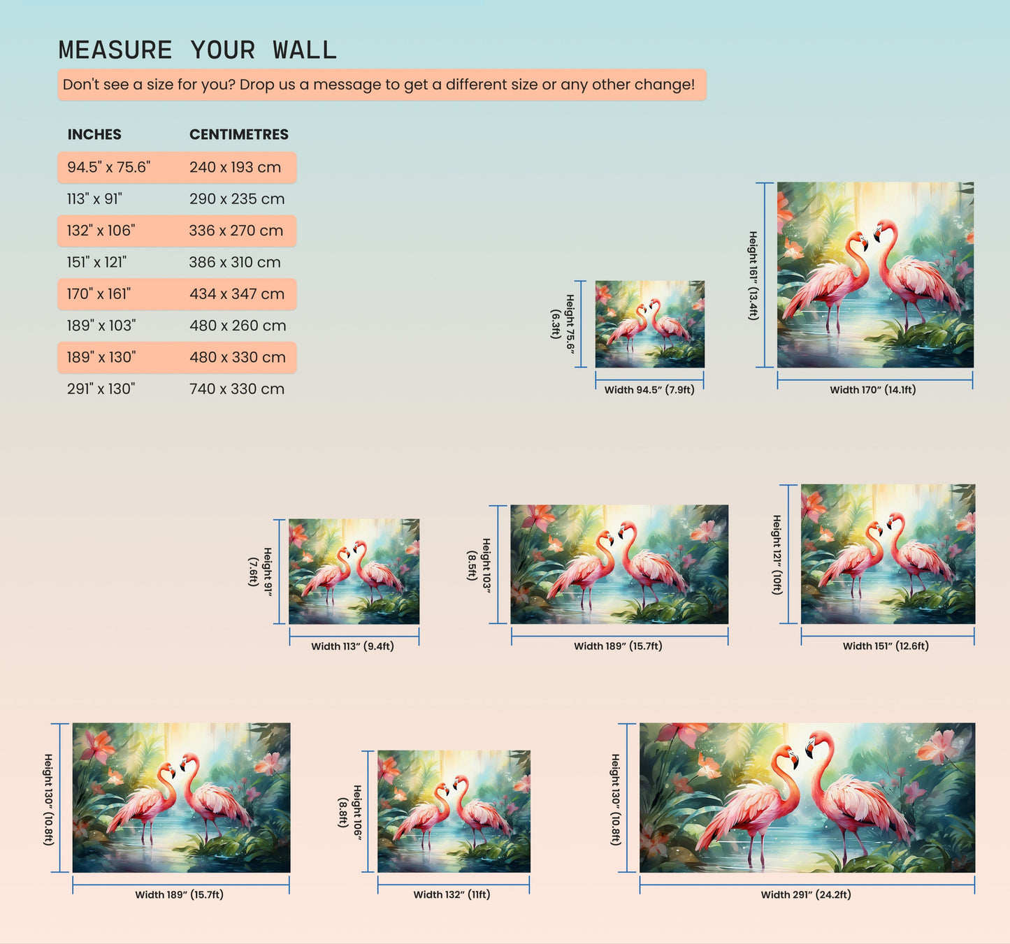 Tropical Removable Wallpaper with Captivating Flamingo Designs