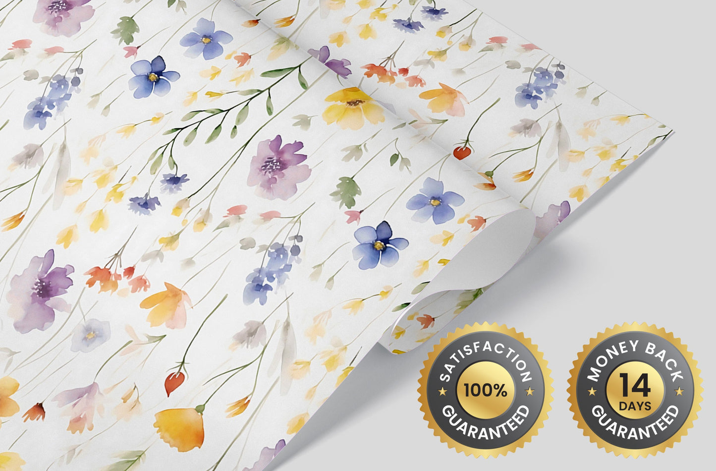 Nature-Inspired Soft Wall Covering - Botanical Field Theme