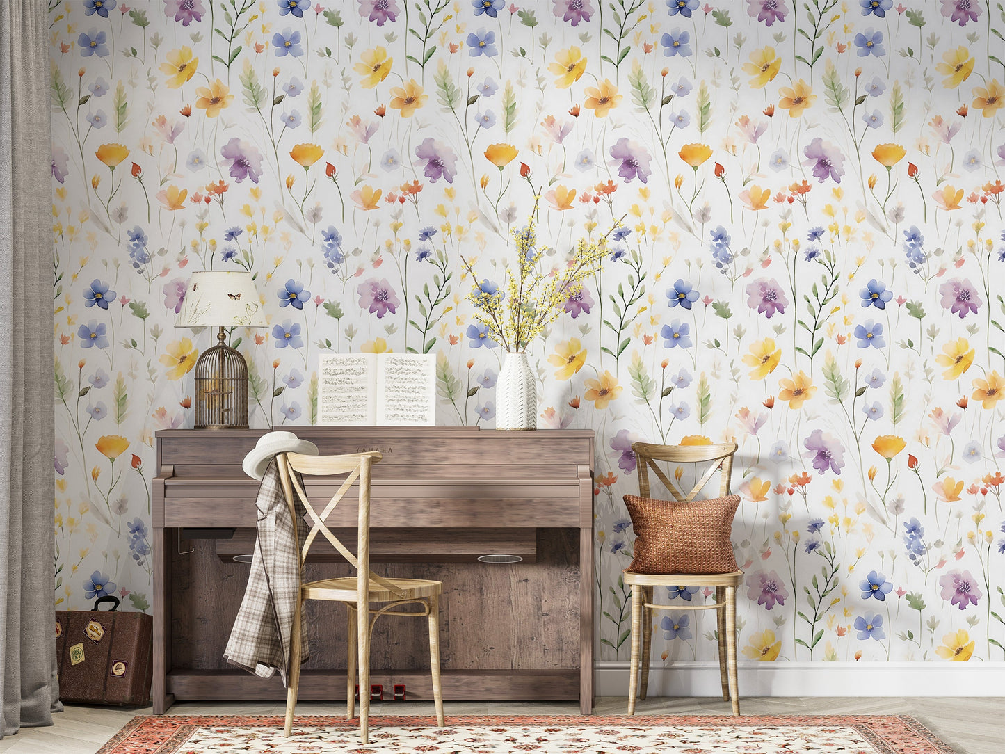 Soft Peel and Stick Floral Wall Art - Serene Beauty
