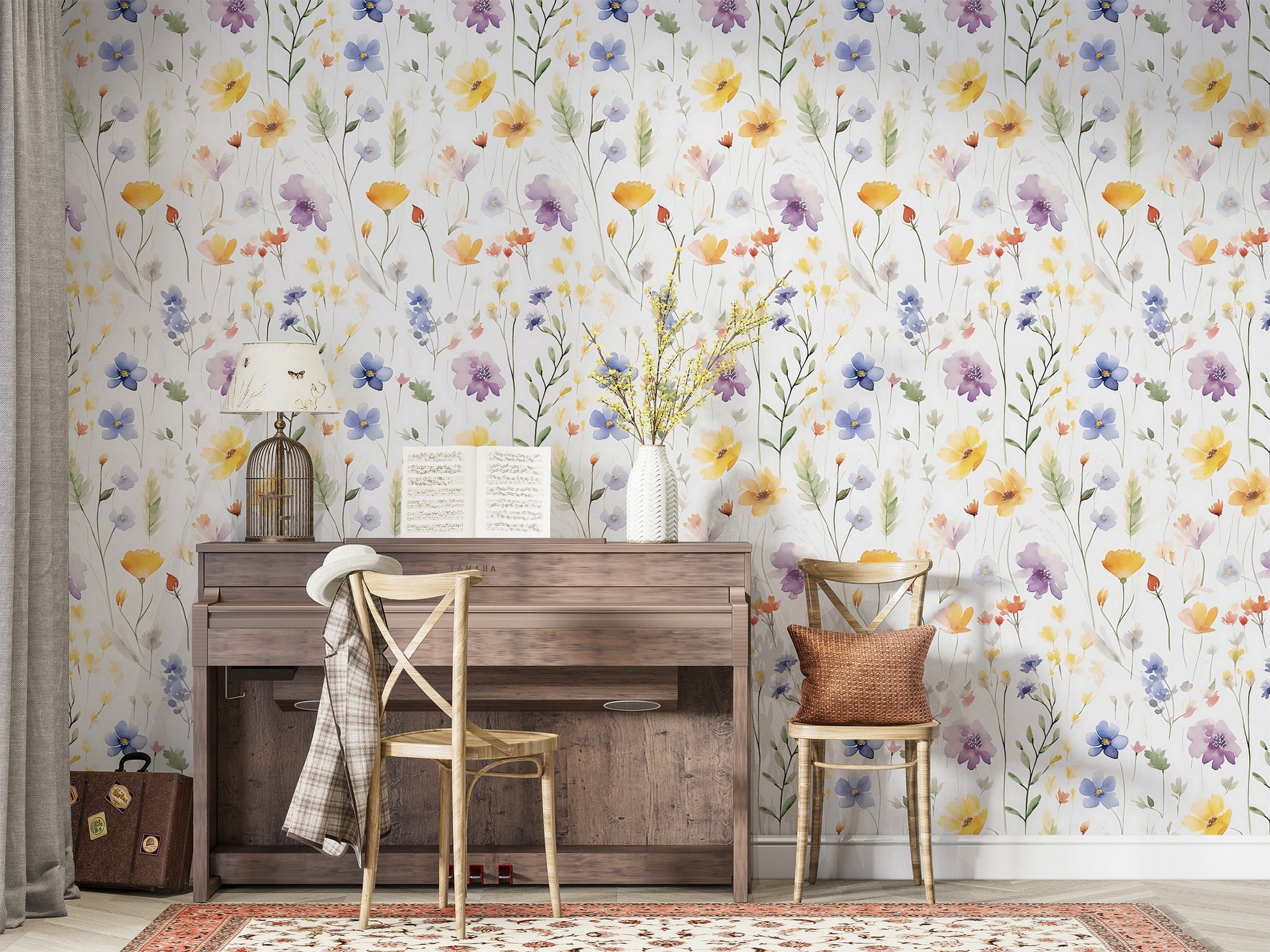Soft Peel and Stick Floral Wall Art - Serene Beauty