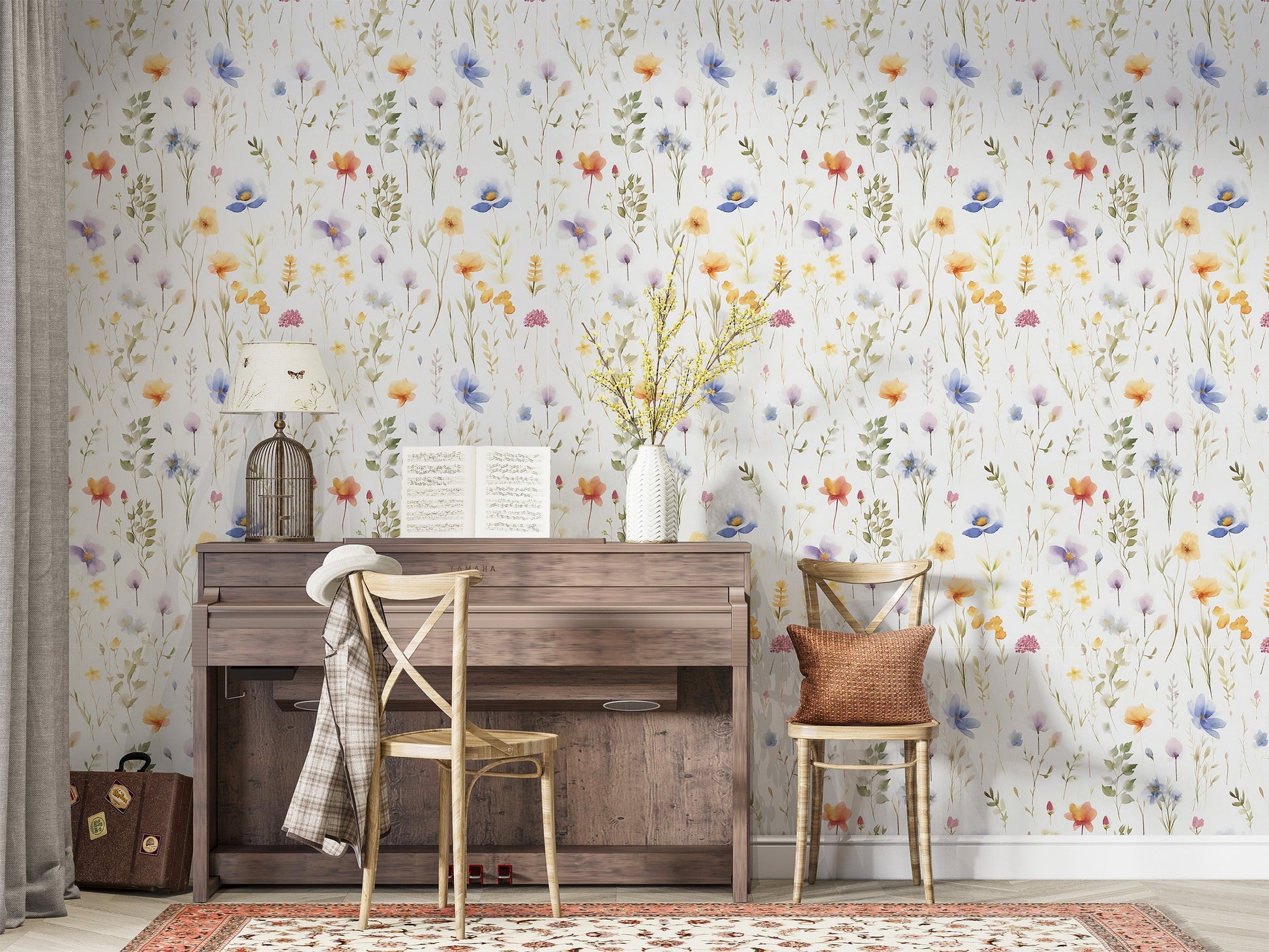 Watercolor Wild Flower Wall Art - Eco-Friendly Florals