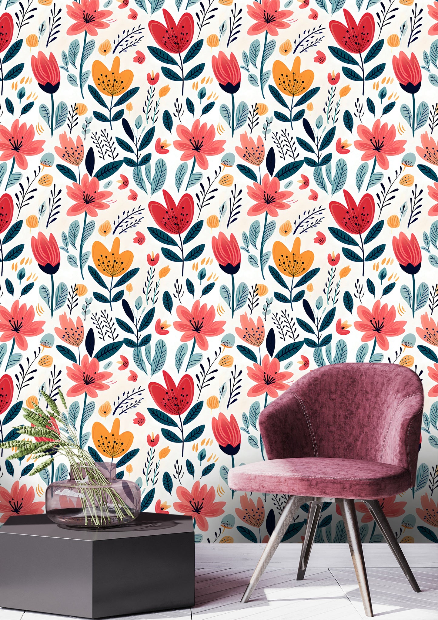 Unique Vibrant Flower Wall Poster