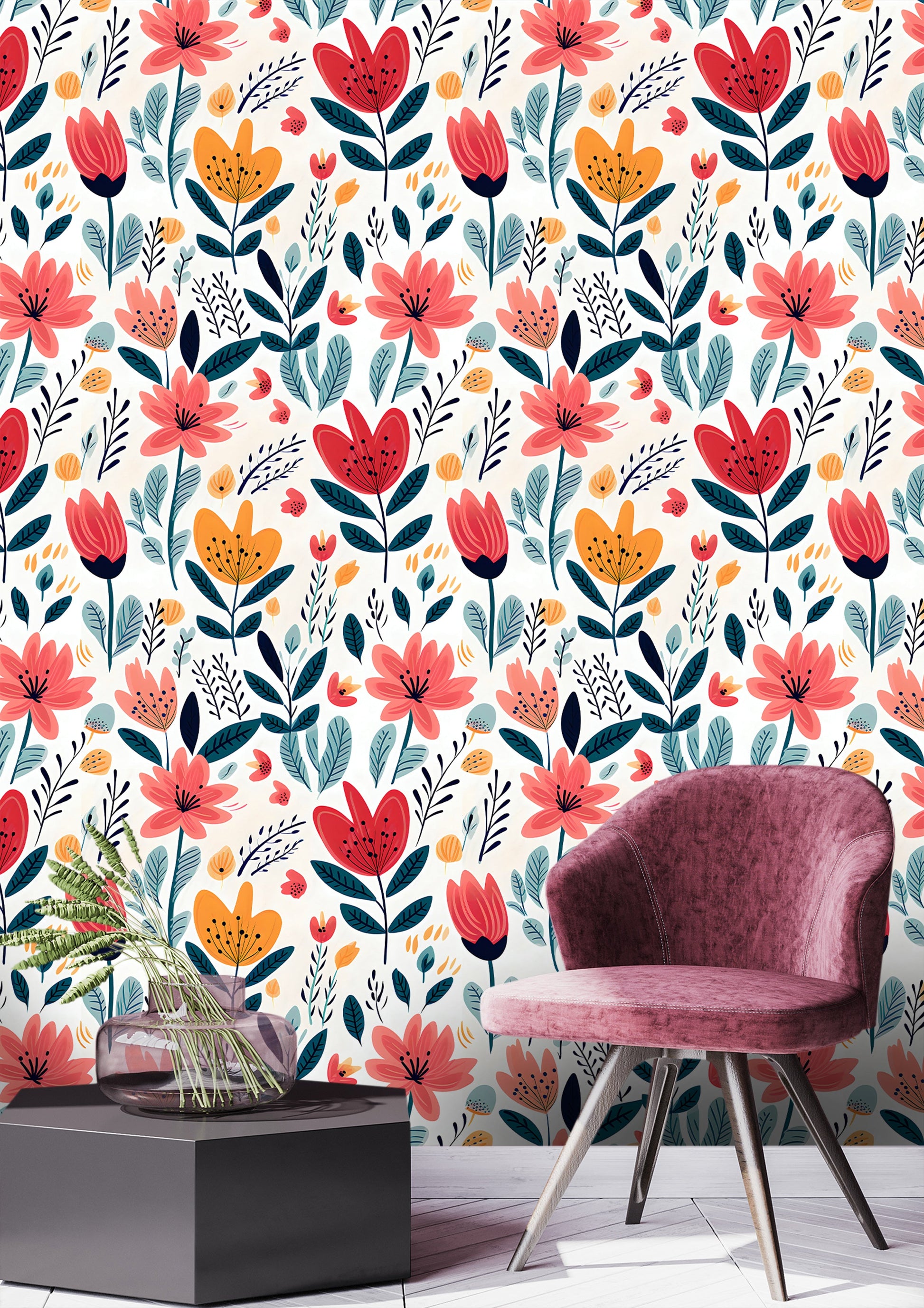 Unique Vibrant Flower Wall Poster