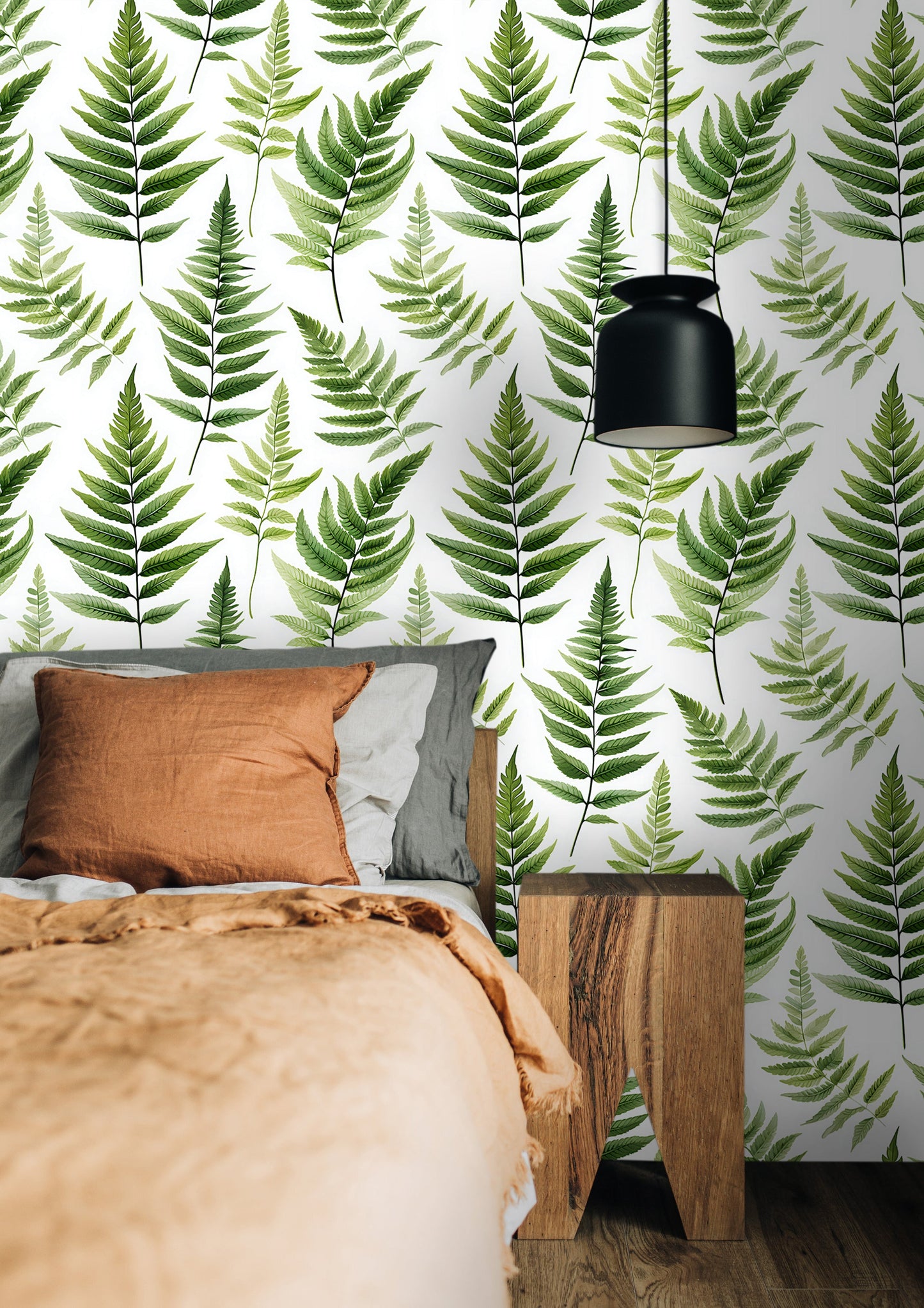 Renter Friendly Greenery Fern Mural