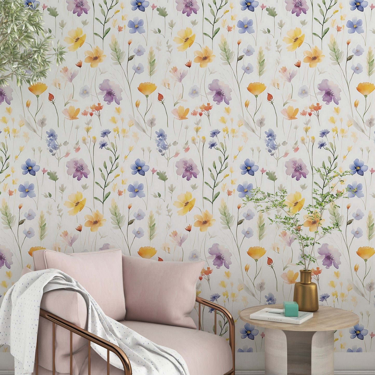 Watercolor Wild Flower Wall Art - Eco-Friendly Florals