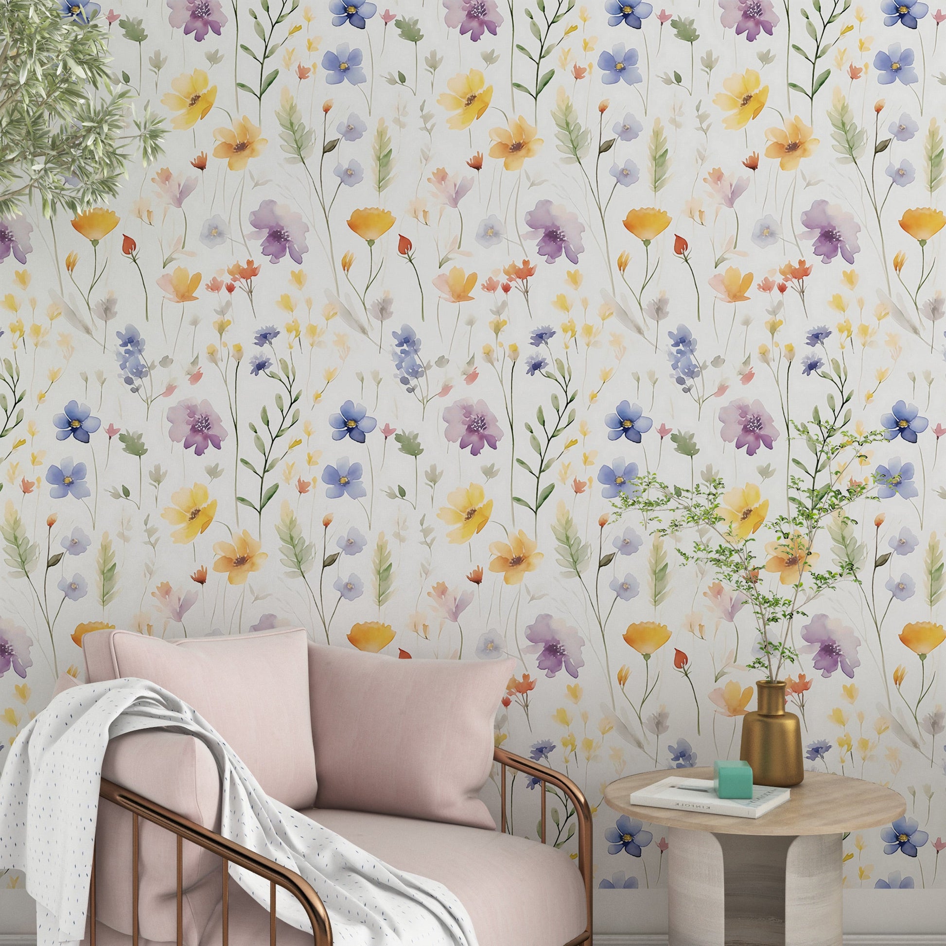 Watercolor Wild Flower Wall Art - Eco-Friendly Florals