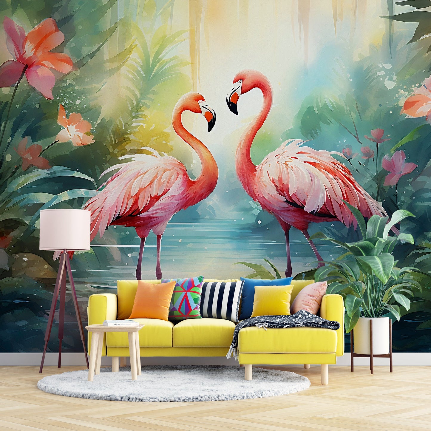 Eco-Friendly and PVC-Free Tropical Wallpaper