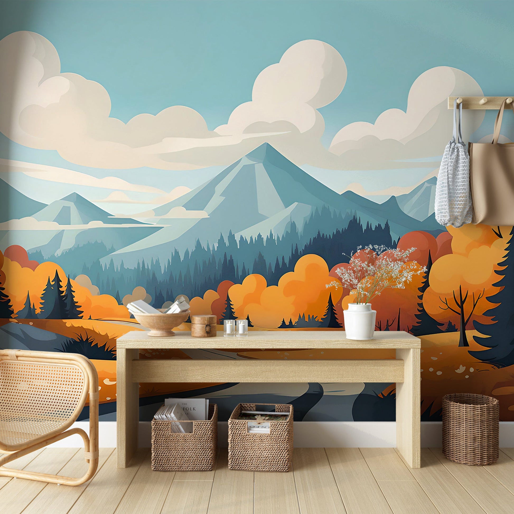 Nature-Inspired Autumn Landscape Wall Decor