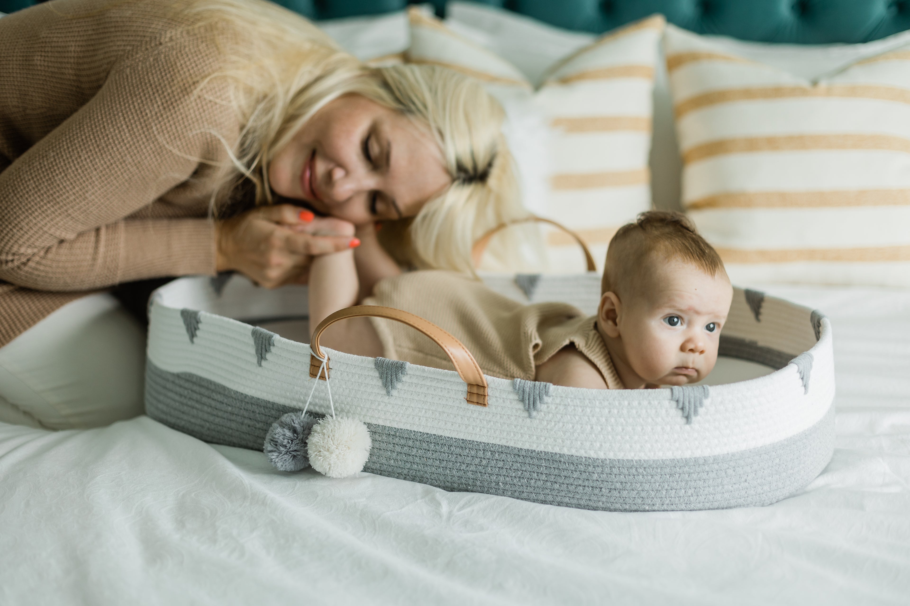 vesta baby cotton rope changing basket