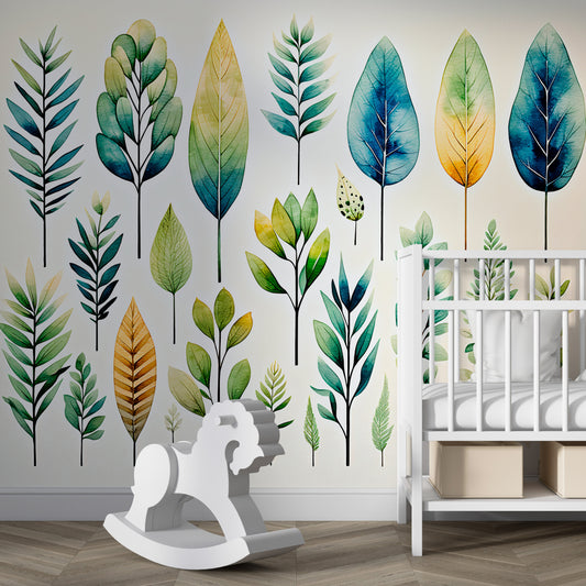 Peel and Stick Leaves Pattern