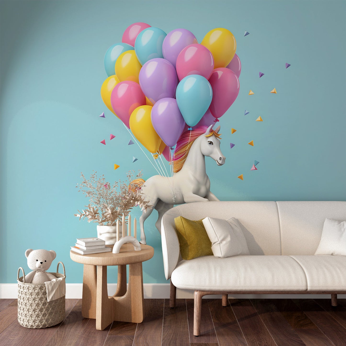 Renter-Friendly Unicorn Wall Paper for Easy Installation and Removal