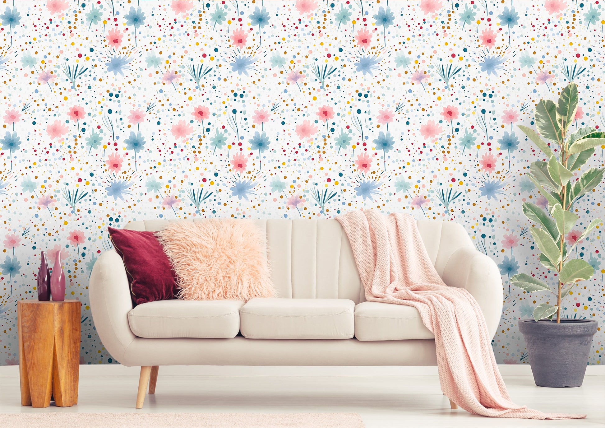 Soft and Serene Watercolor Floral Design