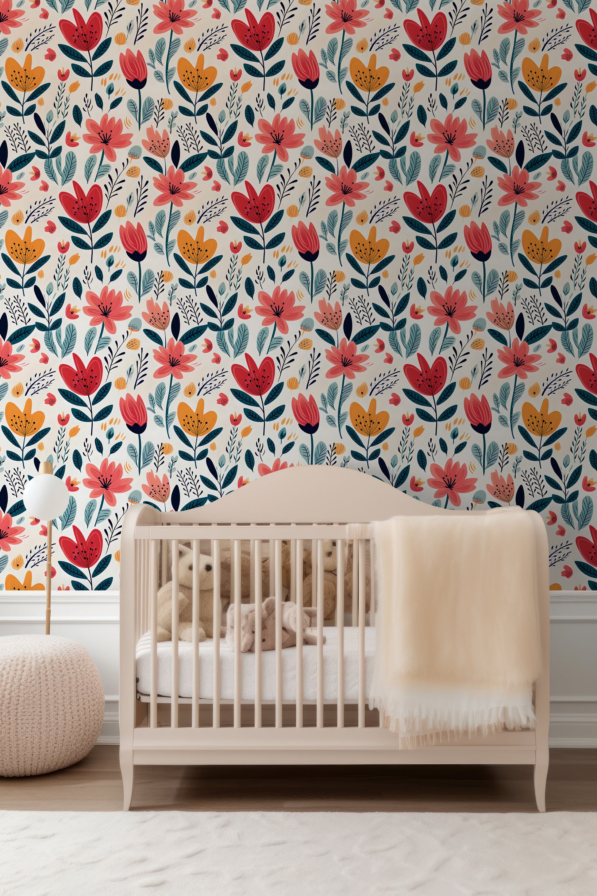 Customizable Funky Floral Wallpaper