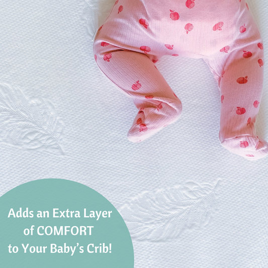 Jacquard Bamboo Crib Mattress Protector 52x28 in (REPACKAGED)