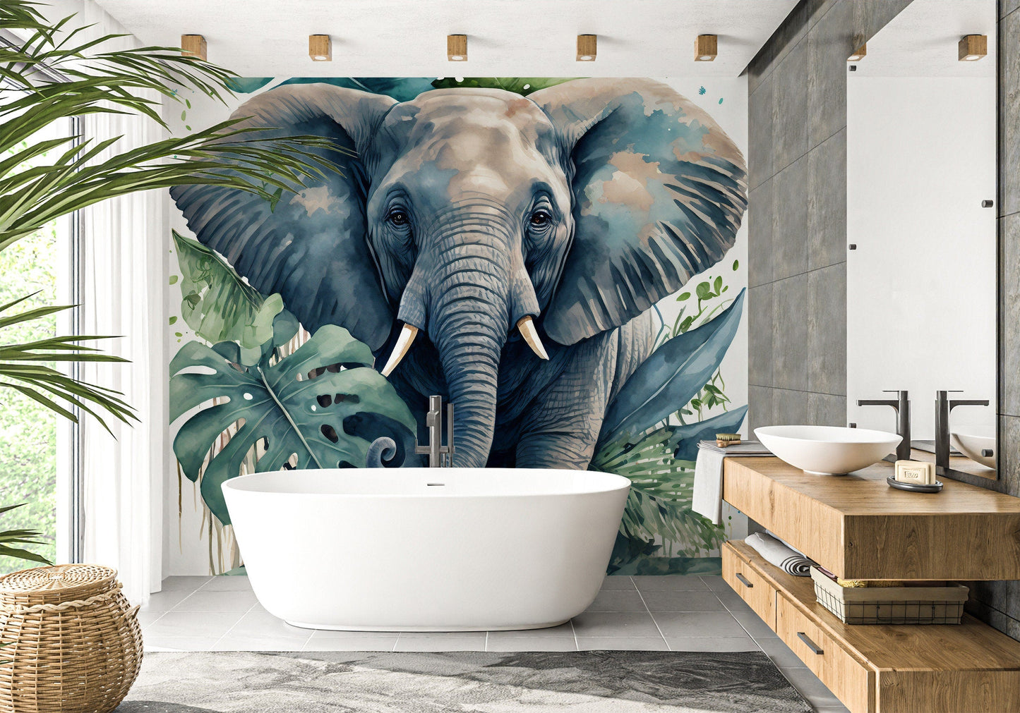 Jungle Elephant Wall Mural