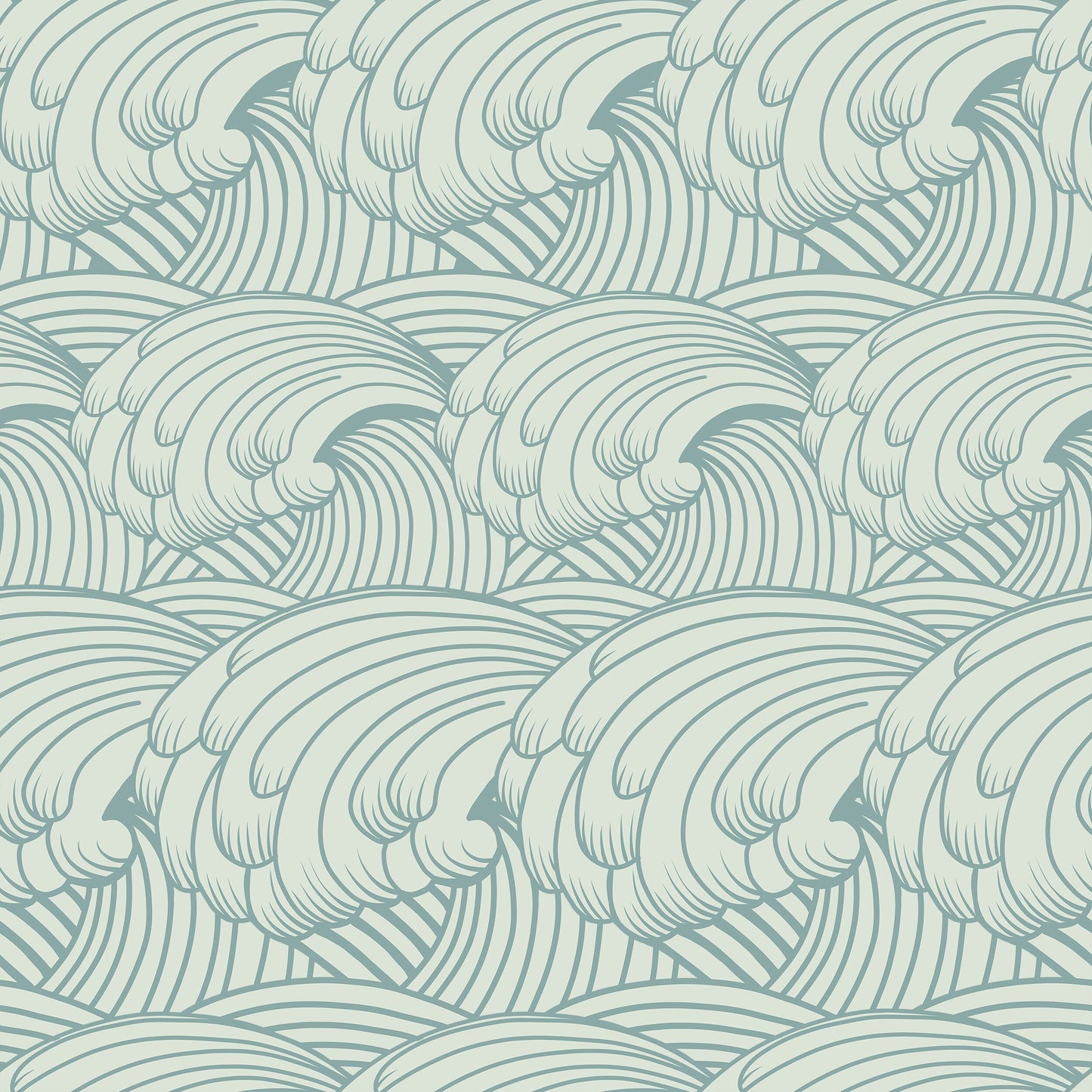 Ocean Waves Pattern Wallpaper