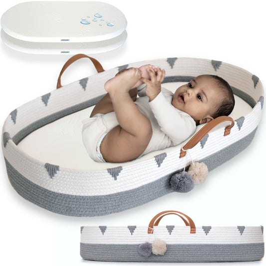 Cotton Rope Baby Changing Basket Set