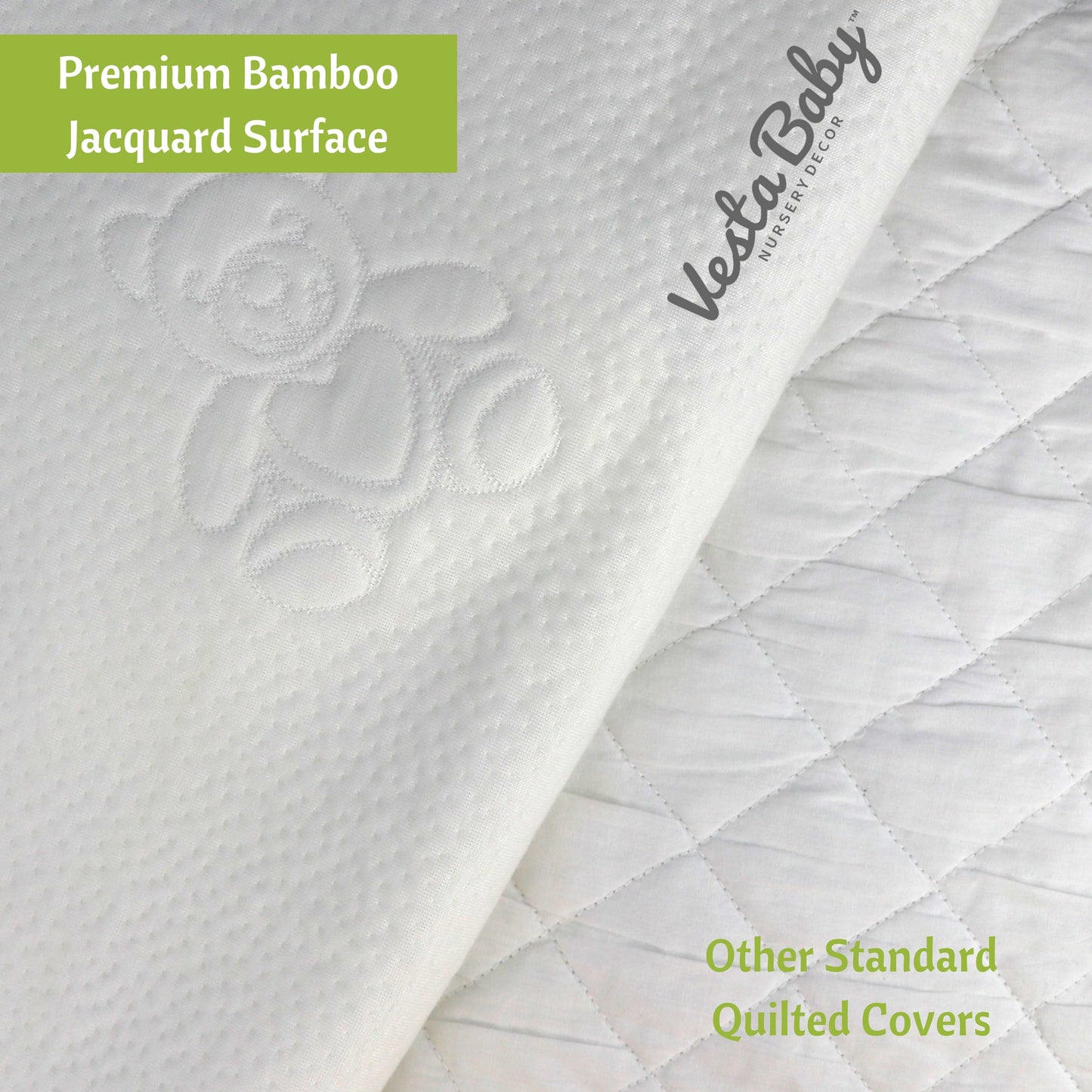 Bamboo Jacquard Cot Mattress Protector 60x120cm