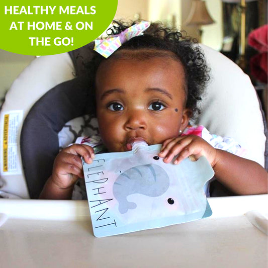 Squeeze Meals® Reusable Food Pouches - Zoo