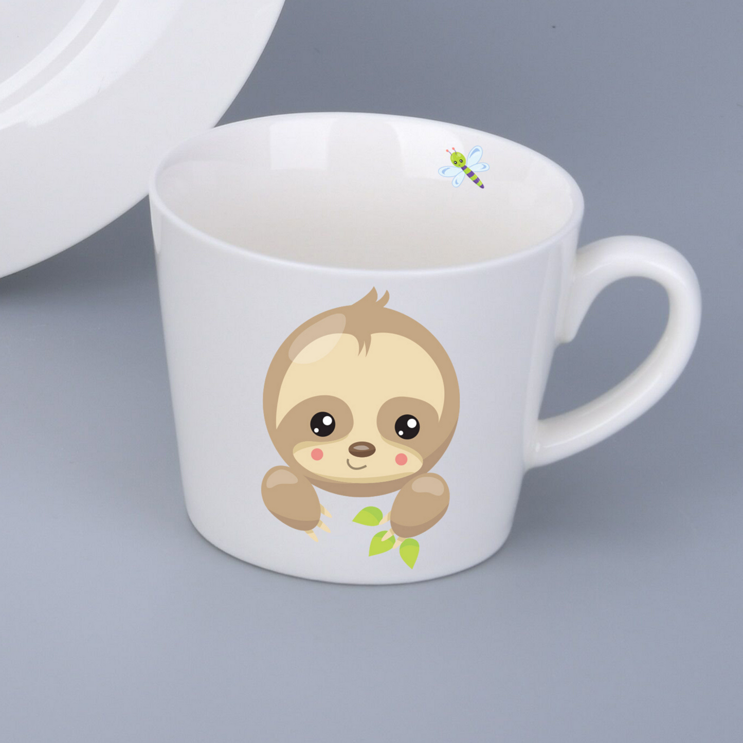 3 Piece Kids Ceramic Dinnerware Set - Sloth