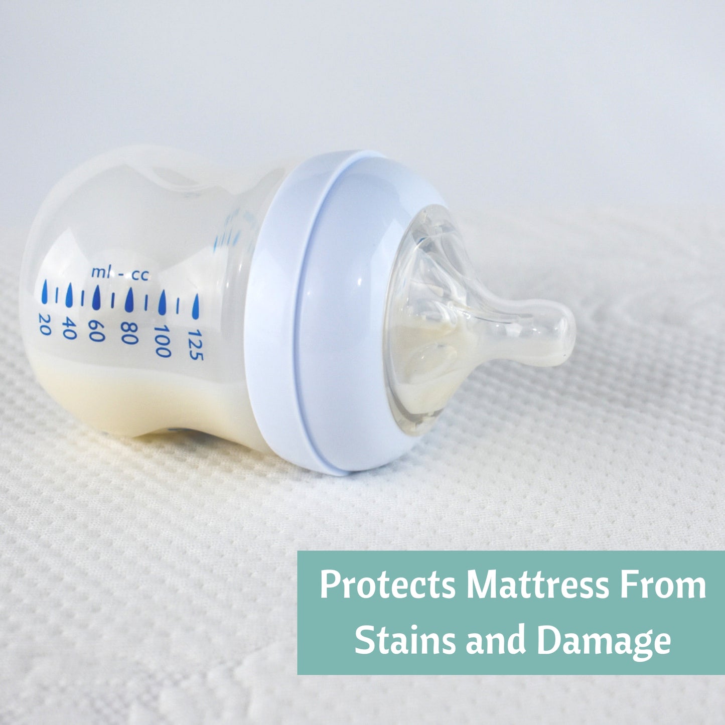Jacquard Bamboo Crib Mattress Protector 52x28 in