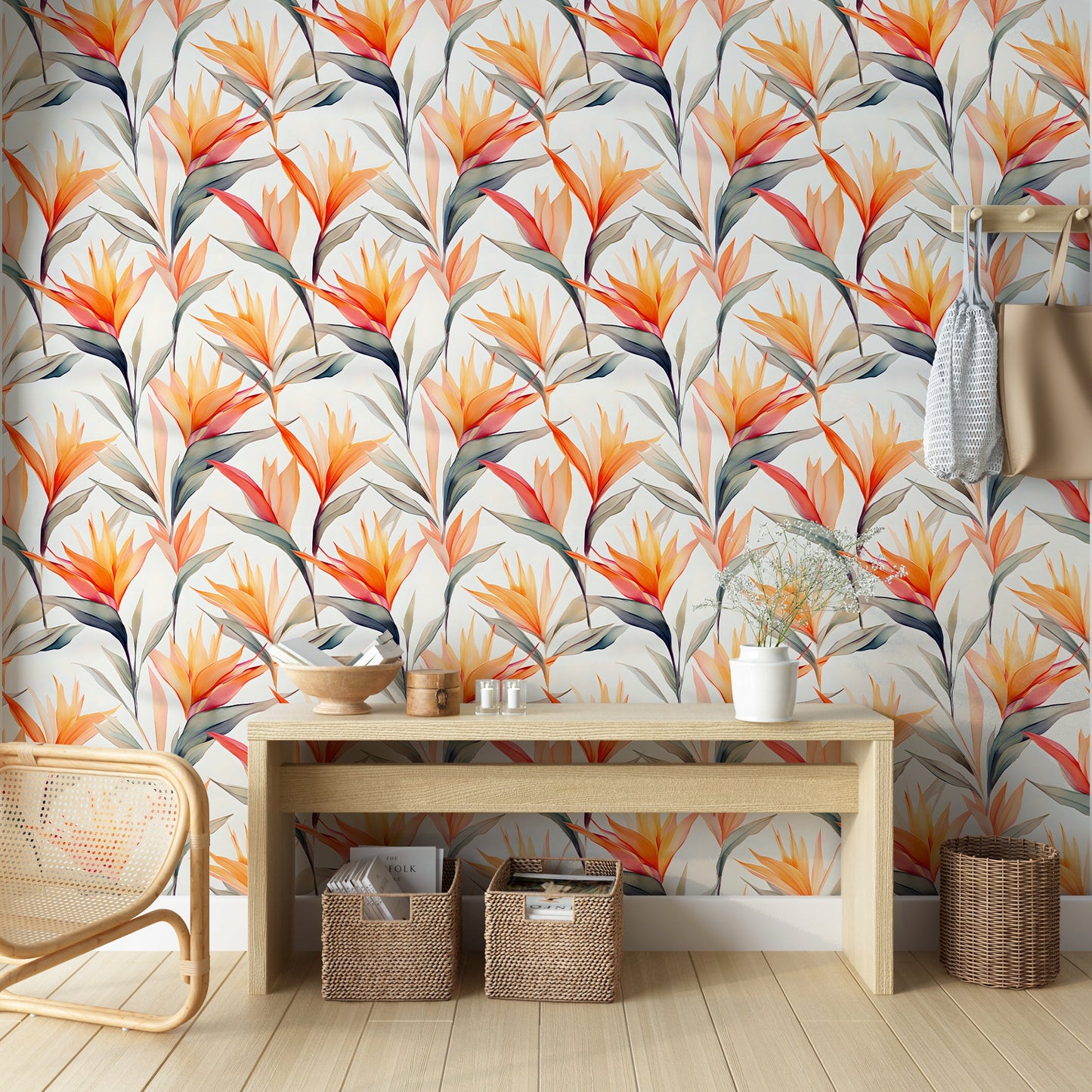 Vibrant Peel and Stick Floral Wall Decor