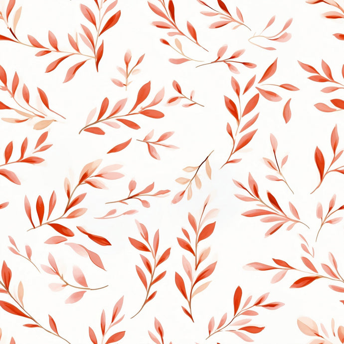 Handcrafted Leaf Pattern Mural