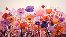 Cargar imagen en el visor de la galería, Vibrant Peel and Stick Floral Wallpaper
