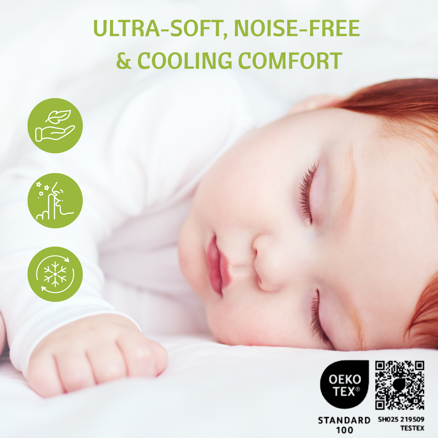 Jacquard Bamboo Crib Mattress Protector 52x28 in
