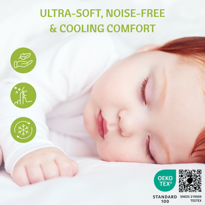 Jacquard Bamboo Crib Mattress Protector 52x28 in