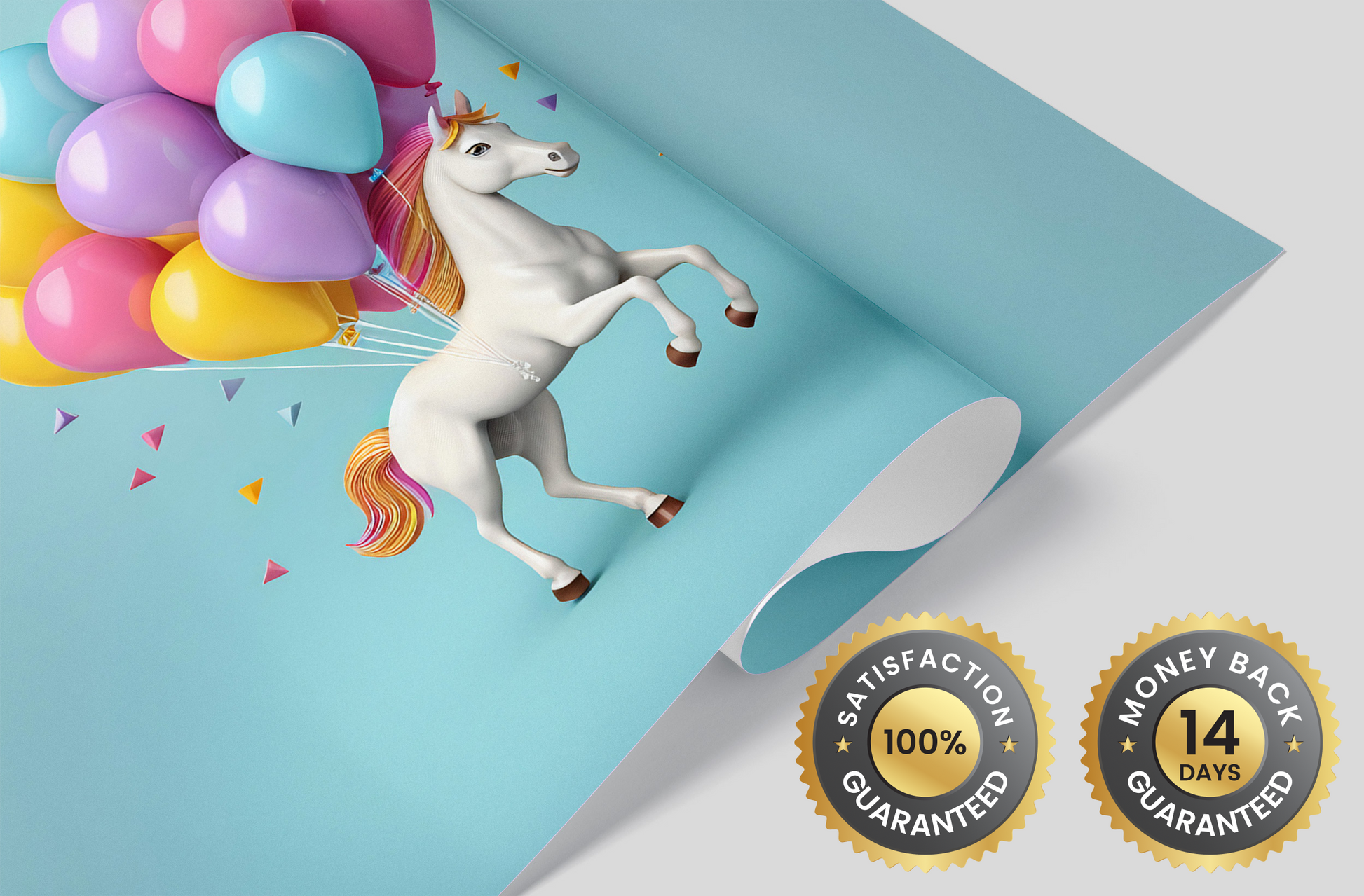 Removable Rainbow Wall Mural for Kids' Room with Vibrant Colors