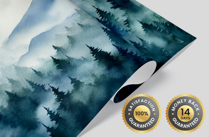 Removable Foggy Forest Wall Art for Captivating Interior Spaces