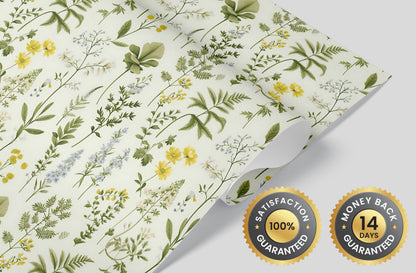 Tranquil Floral Wall Covering with Easy Removal for Versatile Styling