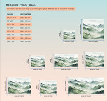 Cargar imagen en el visor de la galería, Green Hills Watercolor Mural
