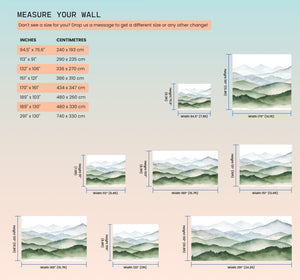 Eco-friendly Green Mountains Wall Decor