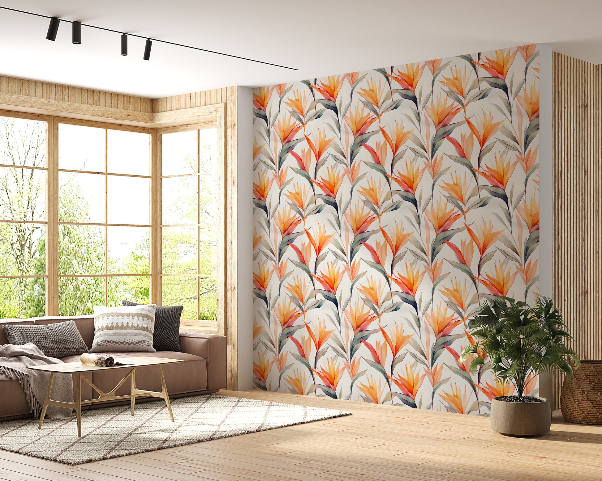 Moody Strelitzia Peel and Stick Mural