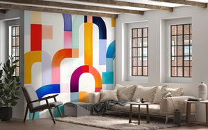 Moody Abstract Brushstroke Peel and Stick Mural