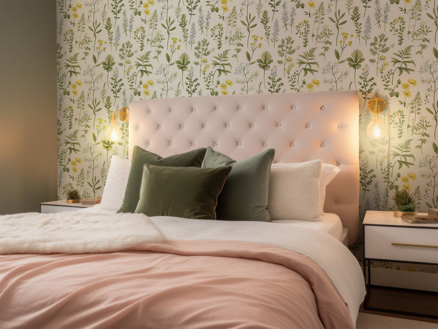 Peel and Stick Floral Wallpaper for Easy Application