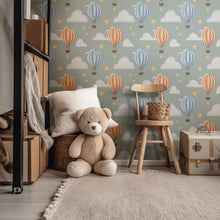 Cargar imagen en el visor de la galería, Whimsical Balloon Pattern Nursery Wallpaper
