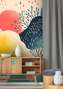 Renter-Friendly Abstract Wall Decal