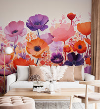 Cargar imagen en el visor de la galería, Colorful Wildflower Removable Wall Mural

