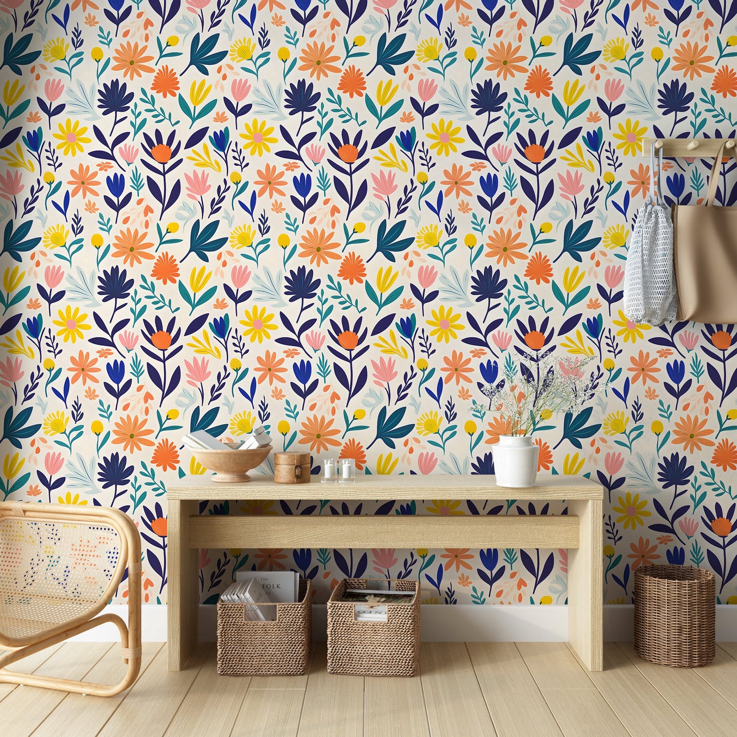 Dynamic Peel and Stick Floral Wall Decor