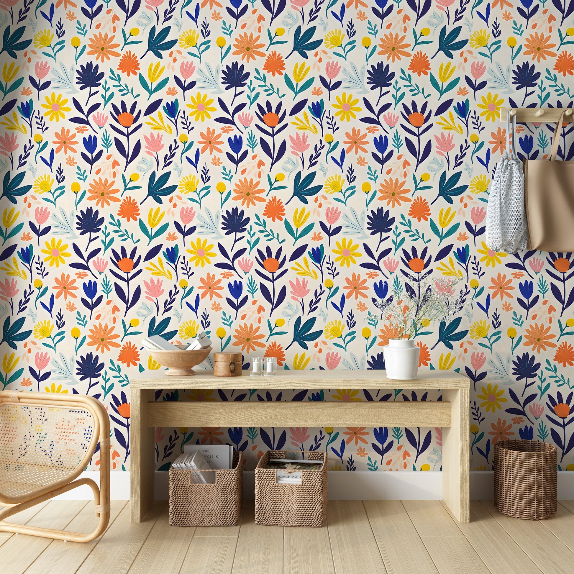 Dynamic Peel and Stick Floral Wall Decor